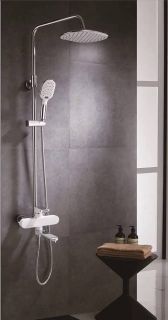 Душевая стойка Rose R2136F белый/хром